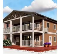 Pequeña casa prefabricada en venta, contenedor de acero expandible de doble piso para vivir para adultos, casa modular plegable con diseño en terrazas para hoteles y villas