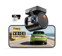 Pequeña Dash CAM Auto, KAWA 2K1296P QHD Mini Dashcam Cámara Coche - Control por Voz, WDR/3D DNR con Super Visión Nocturna, Supercondensador, Sensor G,Incluye Tarjeta SD 32GB