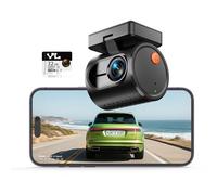 Pequeña Dash CAM Auto, KAWA 2K1296P QHD Mini Dashcam Cámara Coche - Control por Voz, WDR/3D DNR con Super Visión Nocturna, Supercondensador, Sensor G,Incluye Tarjeta SD 32GB