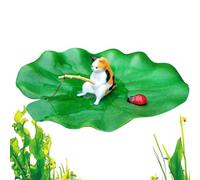 Pequeña Decoración para Acuario,Modelo Flotante Gato Pescador para Acuario - Decoración Linda Para Tanque Betta | para Casa Oficina Restaurante Apartamento Hotel Amantes de la Pescadores