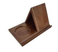 Pequeña estantería de lectura triangular de madera corta premium simple soporte para libros con bandeja para mesita de noche, oficina, escritorio, biblioteca o decoración de mesa, regalos para los