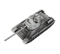 Pequeña Estatua de Tanque Vehículo Militar en Miniatura de Metal Plata | Modelo de Tanque de Fundición a Presión, Decoración de Tanque de Mesa, Airplane
