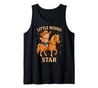 Pequeña Estrella de Rodeo, Linda Vaquera y Caballo, Divertido Salvaje Oeste Camiseta sin Mangas