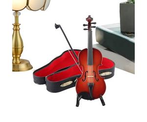 Pequeña figura de un violín, llavero realista hecho a mano de madera, mini violín - Para personas que aman la música, amantes del arte, festivales de vacaciones, para el hogar,