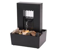 Pequeña Fuente de Cascada Interior, Luces LED, Cascada, Fuente de Escritorio de Oficina en casa alimentada por USB con decoración de guijarros 6,06 x 4,45 x 3,46 Pulgadas