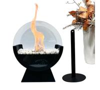 Pequeña Hoguera Decorativa Resistente Al Calor De Combustión Limpia | Chimenea De Sobremesa Quemador Pequeño Para Hogar Dormitorio Escritorio Estantería Ventana Patio Jardín