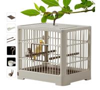 Pequeña jaula de viaje, portable Bird Carrier, Bird Travel Container, Parakeet Travel Cage, Bird Cage With Standing Pole, Detachable Tray Bird Cage, Hook Handle Bird Carrier, Travel Cage For Parrots,