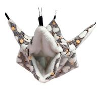 Pequeña jaula para mascotas Bunkbed Sugar Cage Accesorios Cama cálida para loro Ferret Squirrel Hamster Playing Sleeping Pet Caseta para mascotas al aire libre (gris, talla única)