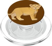 pequeña Leona Orgulloso Valiente león Selva Africa Kita niño PopSockets PopGrip para MagSafe