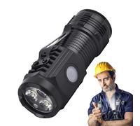 Pequeña linterna recargable de alto lumen Trinocular - Pequeña linterna multifunción multifunción, pequeña pluma luminosa multifunción con clip para bolígrafo de bolsillo, luz de alto lumen para