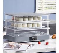 Pequeña máquina de hacer pan para hornear en el hogar, espacio variable, temperatura ajustable, tacto inteligente, aislamiento de alimentos, visibilidad transparente, caja de fermentación de yogur de