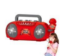 Pequeña máquina de karaoke, máquina de canto infantil con altavoz, accesorios de instrumentos para niños con efecto de iluminación, portátil para niños y adultos