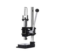 Pequeña máquina de prensa manual, Prensa de estampado de cuero Perforadora manual for agujeros de perforación artesanales de cuero DIY(Black square head)