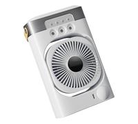 Pequeña máquina de refrigeración de aire acondicionado USB de 3 velocidades, 7 luces LED, ideal para el hogar, oficina, dormitorio, máquina de refrigeración por aire de escritorio