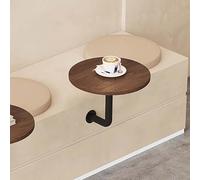 Pequeña mesa de comedor, Mesa redonda pequeña de 15,8 pulgadas for montar en la pared, for barra colgante, cóctel, bistró, mesa auxiliar flotante, y moderna, for comedor, escritorio trabajo(Brown)