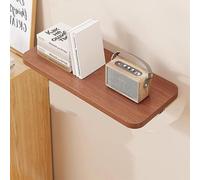 Pequeña Mesa Plegable de Pared Hecha Madera, Parte Superior Engrosada, Pintura Hierro Resistente y, Esquinas Redondeadas, 4 Colores for Dormitorio, Cocina(Walnut,60 * 20cm)