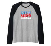 Pequeña Miss América Camiseta Manga Raglan