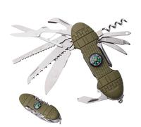 Pequeña Multi Herramienta | Abrebotellas Plegable Multifuncional | 10 en 1 Pequeña Herramienta Multiusos con Cuchilla | para Senderismo Caza Supervivencia Reparación de Bicicleta Hombres Papá Esposo