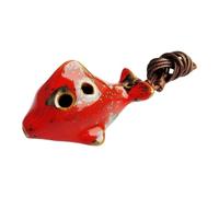 Pequeña ocarina de cerámica con 6 agujeros para los dedos, instrumento de sonido profesional con llave C para actuaciones de viaje, cerámica hecha a mano