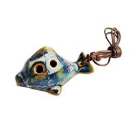 Pequeña ocarina de cerámica con 6 agujeros para los dedos, instrumento de sonido profesional con llave C para actuaciones de viaje, cerámica hecha a mano