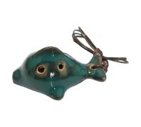 Pequeña ocarina de cerámica con 6 agujeros para los dedos, instrumento de sonido profesional con llave C para actuaciones de viaje, cerámica hecha a mano