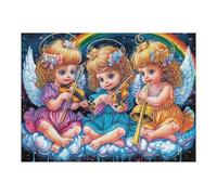 Pequeña Pareja de ángeles Nubes Rompecabezas 500 Piezas Cartón para Principiantes Juego Familiar Ejercita La Mente Garantía Reposición Piezas 500 PCS