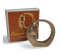 Pequeña pareja de novios, hombre y mujer, figura dorada de bronce macizo, 4 cm, como regalo para bodas, aniversarios, Navidad, aniversario de boda