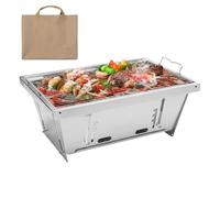 Pequeña parrilla al aire libre, barbacoa portátil,Parrilla de carbón plegable de acero inoxidable a prueba de | Barbacoa de carbón, parrilla plegable al aire libre compacta para exteriores