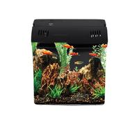 Pequeña pecera con filtro, acuario de escritorio silencioso para el hogar y la oficina, mini pecera decorativa para escritorio, sala de estar, tortuga, rana, medusa o mascota pequeña de arrecife con