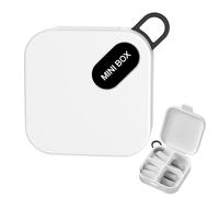 Pequeña píldora contenedor, portátil para el cabello, 33 x 1,1 in Multifunctional Compartmented Storage Box, Compact Size for Pins, Rings, Necklaces, Candy, Earrings, and Pocket Use