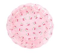 Pequeña Piscina Inflable de PVC portátil para Jugar con Pelotas inflables, Piscina para Fiestas de natación, Uso en Interiores y Exteriores, Material Engrosado, Colores (Cereza Transparente)