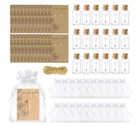 Pequeña pluma de deseos 30 juegos de diente de león real en cristal, amuleto de la suerte para tus deseos, eternamente duradero - Idea de regalo perfecta para cumpleaños, bodas, día de la madre