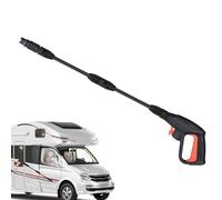 Pequeña presión de lavado de coches: potencia compacta de 25 cm, limpiador de boquilla ajustable, máquina portátil ligera, pulverizador de agua eficiente | Potente presión para limpieza de coches