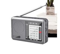 Pequeña Radio De Onda Corta,Radio Portátil Recargable | Radio portátil de onda corta Am Fm Radio meteorológica - Radio del transistor del conector del auricular del equipo de audio de la gran recepció