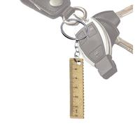 Pequeña regla llavero, llavero portátil con regla, herramienta de medición, colgante de llave de bolsillo, bolsa de coche, anillo multifuncional para el hogar, viajes, escuela