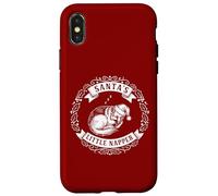 Pequeña servilleta de Papá Noel, Divertido Pastor alemán Navidad Carcasa para iPhone X/XS