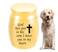 Pequeña urna de recuerdo - olla de cenizas para mascotas humana, tarro funerario portátil de acero inoxidable | Pequeño recuerdo del recuerdo Urna para cenizas humanas de madera únicas, Se référer au