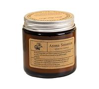 Pequeña vela perfumada minimalista marrón para vela de hotel con 80 gramos de cera de soja vertida a mano, ambiente acogedor, aroma duradero (D, talla única)