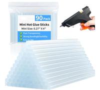 Pequeñas barras de pegamento caliente, barras de pegamento transparente, 90 unidades de pegamento transparente para y sellar y decorar para la escuela, niños y adultos