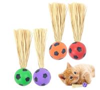 Pequeñas bolas rebotadas - 4 piezas juegos interactivos para animales | Juguete de bola para gatos | para juego interior y exterior de entrenamiento Ejercicio rascador Escalada juego en el suelo