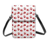 Pequeñas bolsas cruzadas para mujer, de piel sangriento para teléfono celular