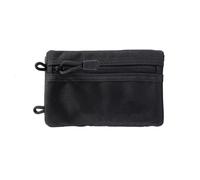 Pequeñas bolsas de bolsillo, monedero, monedero para llevar todos los días, viajes, multifuncional, para camping, senderismo, montañismo, tarjetas, llaves, área de parches, Black