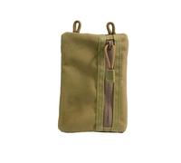 Pequeñas bolsas de bolsillo, monedero para llevar todos los días, viajes, multifuncional, para camping, senderismo, montañismo, tarjetas, bolsa de herramientas, Khaki