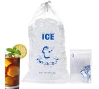 Pequeñas bolsas de cubitos de hielo - Bolsas de hielo resistentes con cordón a prueba de fugas | Bolsa organizadora para cubitos de congelación portátil para restaurante, celebración, Navidad, bodas