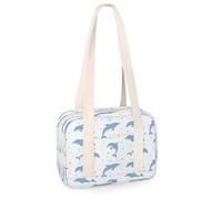 Pequeñas bolsas de lona deportivas con diseño de delfines de dibujos animados, minibolsa de gimnasio, ligera, casual, bolsa organizadora de viajes, para niños, niñas, niños, mujeres y hombres