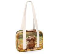 Pequeñas bolsas de lona deportivas para perro, diseño de hojas de otoño, para cachorros, para gimnasio, ligera, casual, viajes, deportes, bolsa organizadora para niños, niñas, niños, mujeres y hombres