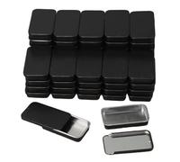 Pequeñas cajas metálicas | Mini cajas rectangulares de metal - Juego de 60 cajas reutilizables con cremallera portátil para almacenamiento de té, caramelos, medicamentos, manualidades, viajes,