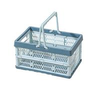 Pequeñas cajas plegables de plástico, 30 x 20 x 15,5 cm, para cocina, baño, oficina, dormitorio, armario (verde agua)