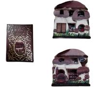 Pequeñas casas de libros a escala 1:12, decoración plegable en miniatura con diorama oculto en el interior, libros pequeños realistas hechos a mano para casas de muñecas y estantería, accesorios de