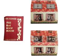 Pequeñas casas de libros a escala 1:12, decoración plegable en miniatura con diorama oculto en el interior, libros pequeños realistas hechos a mano para casas de muñecas y estantería, accesorios para